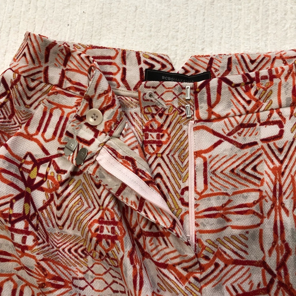 Bcbgmaxazria | Orange Patterned Pants - image 3